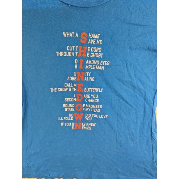 SHINEDOWN T Shirt A Decade of Amaryllis Black V-Neck Women Small Music Ideal T - Picture 2 of 8
